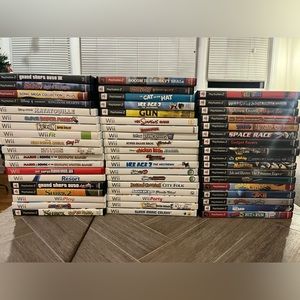 Lot of ps2 & wii games. All games contain working disk, original case & booklet.